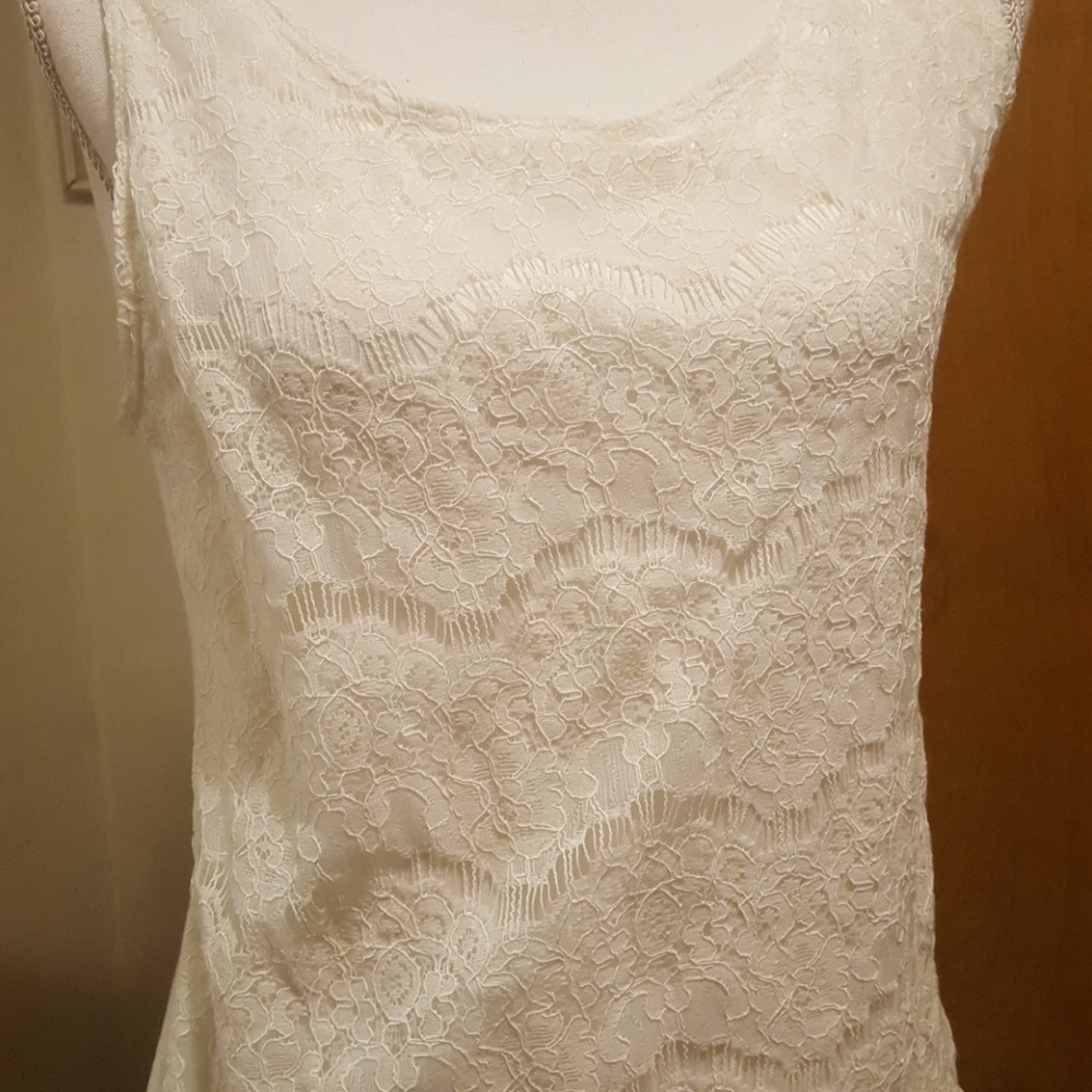 Van Heusen White Lace Tank Top